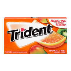 Trident Tropical Twist Flavor Sugar Free Gum With Xylitol American Sweets