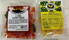ISLAND CRAVINGS “LI HING GUMMY BEARS (6 0Z) + SOUR PINEAPPLE RINGS (2.5 OZ)”