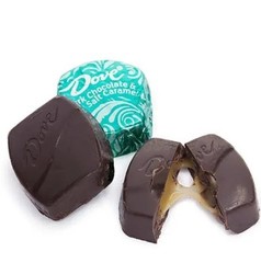 DOVE – DARK CHOCOLATE SEA SALT CARAMEL INDIVIDUALLY WRAPPED-LIMITED VALUE BULK!!
