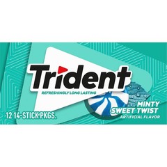 Trident 2ct- Sugar Free Variety Flavor Gum, 14 Sticks Each