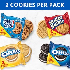 Bulk Cookie Variety Pack: OREO, Golden, CHIPS AHOY! & Nutter Butter – 56 Packs
