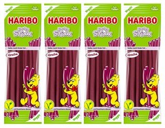 4 HARIBO BALLA STIXX Cherry Flavor Sticks Gummi Candies 200g 7.05oz