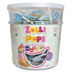 Zollipops Clean Teeth Lollipops, Tropical 1 Pound (Pack of 1), Assorted