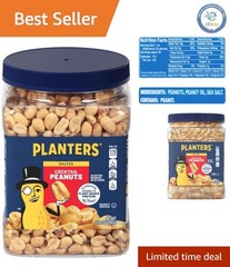 2.19lb Jar of Salted Cocktail Peanuts: Plant-Based, Perfect for Any Occasion