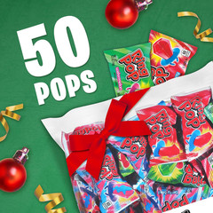 Candy, Christmas Lollipops, 50 Ct Party Favors in Assorted Fruity Flavors – Full