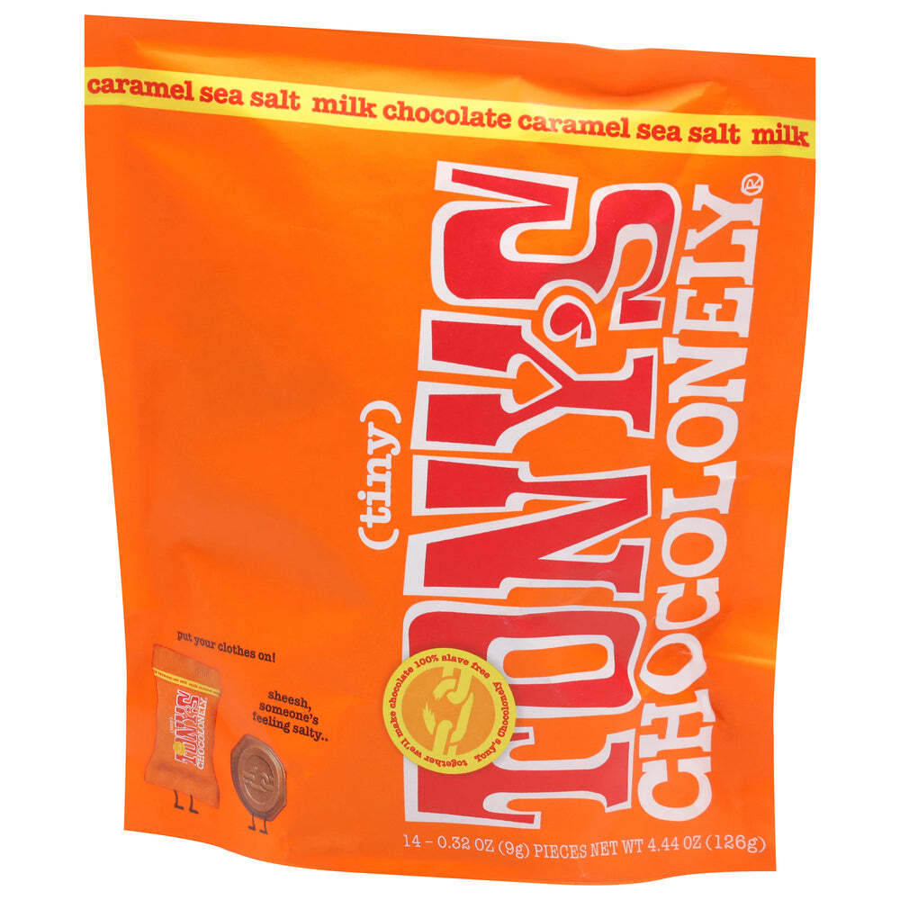 Tony`s Chocolonely Caramel Sea Salt Milk Chocolate 4.44 OZ Pack Of 1