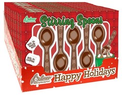 Palmer Milk Chocolate Stirring Spoons Full Case Of 18 Packs (5 Spoons To A Pack)