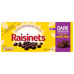 Dark Raisinets California Raisins Covered in Milk Chocolate, 3.1oz