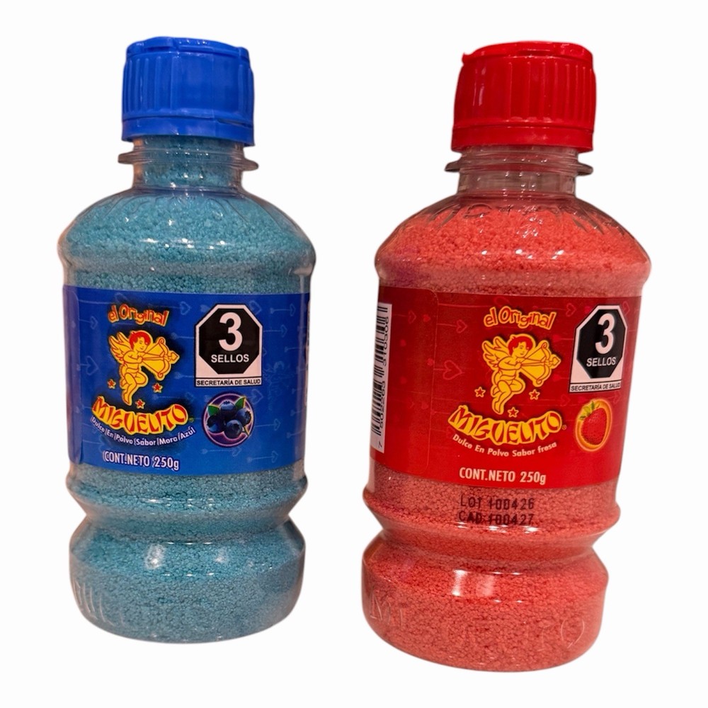 Miguelito Chamoy El Original Miguelito Blueberry and Straberry Powder Lucas