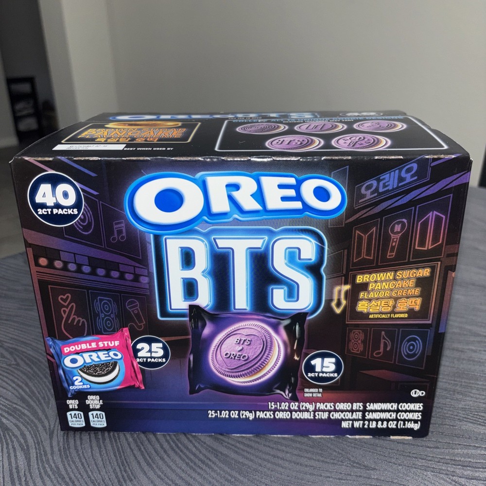 BTS Brown Sugar Pancake & OREO Double Stuf Cookies Variety Pack 1.02 oz 40 pk