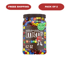 M&M’s Milk Chocolate Candy – 2 Pack Bundle (62 oz Each, Total 124 oz)