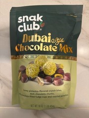 Snak Club Dubai Style Chocolate Mix Trail 16 Oz Green New Pistachios Dark