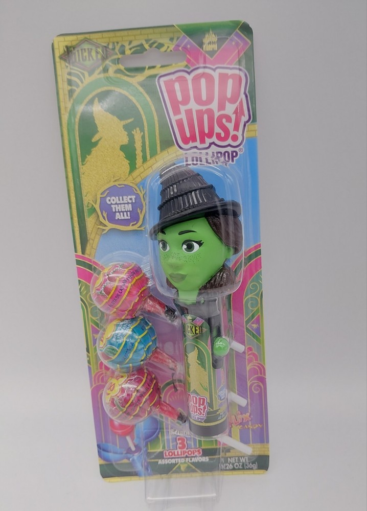 Wicked Elphaba Pop Ups! Includes 3 Lollipops Flix Candy