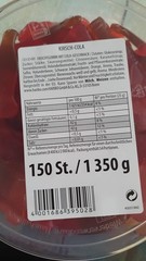 Haribo Cherry Cola Candy Tub 150 Count Fruity Fizzy Cola Bottles Gift Treats