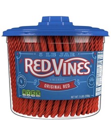 RED VINES Twists Original Red Licorice Bulk Candy Jar 5 lbs. Free Shipping