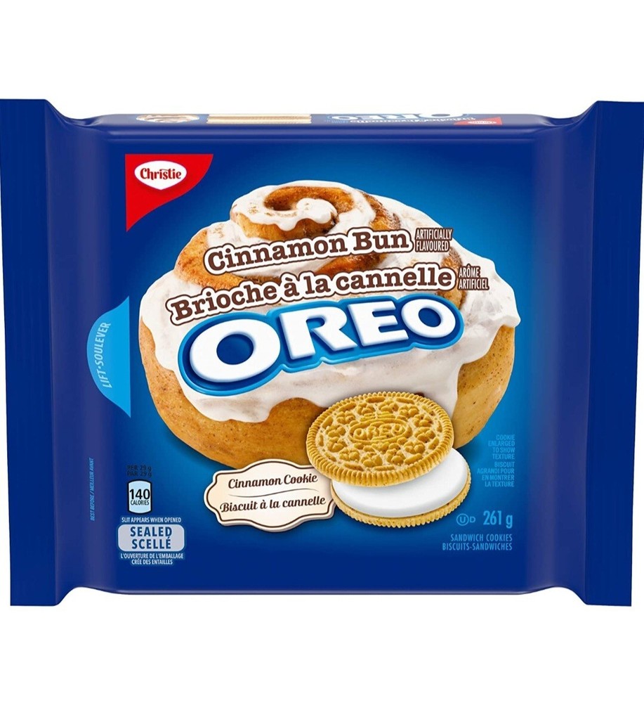 6 Boxes Of Oreo Cinnamon Bun Flavored Cookies 261g each