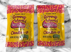 Trader Joe’s Sweet & Sour Gummy Worms Candies High Fiber 5 oz each LOT OF 2 & 1