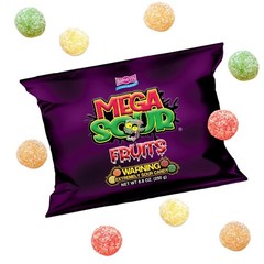 Indulge in Mega Sour Fruits Mix Fizz Candy 250g – Exciting Handmade Delights