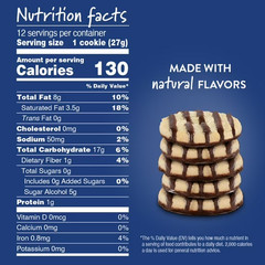 Voortman Bakery SUGAR FREE Fudge Striped Shortbread Cookies 11.3 Oz Pack