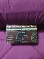 Alpha Chew Jawline Defining Chewing Gum for Men – Mint – 10 pack – Exp. 12/23/25