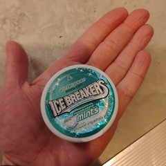 EMPTY Rare Vintage Size .42 Oz ICE BREAKERS Mini Wintergreen Container Pocket