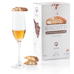 Authentic Biscotti Cookies Made in Tuscany, Italy – Classic Almond – Original Tw