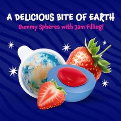 Earth Planet Gummy Balls – Jar (30 Count) – Strawberry Jelly Filled Gummies