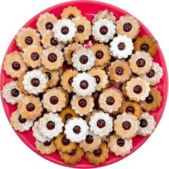 Mini Raspberry Linzer Cookies, Cookies Shortbread with Raspberry Filling-8oz