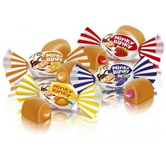 Roshen Minky Binky Toffee Candy with Fruity Jelly Filling Ukrainian Sweets Gift