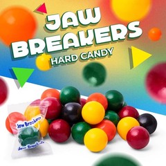 Jawbreakers Mini Hard Candy Fruit Flavored Assortment, Individually Wrapped (…