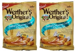 12X Bags STORCK Werther’s Original SALTED CARAMEL CREME Soft Caramels 2.22 oz ea