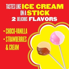 Chupa Chups Cremosa Lollipop Assortment, 2 Ice Cream 40 Count (Pack of 1)