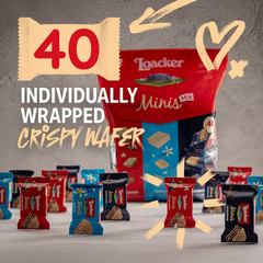 Loacker Minis Wafer Variety Pack – 30% Less Sugar – Premium Cream Filled Wafer C