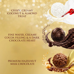 Collection, 48 Count, Premium Gourmet Assorted Hazelnut Milk Chocolate, Dark Cho