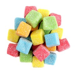 Rainbow Cubes Sour Gummy Candy | 16 oz (1 LB) Bag of Gummies | Bulk Candy