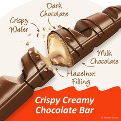 Kinder Bueno Milk Chocolate Bars with Hazelnut 1.5 Ounce (Pack of 30), Brown