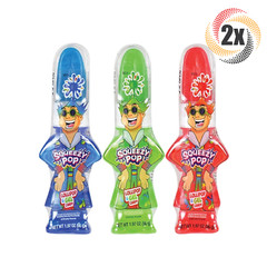 2x Pops Mr. Squeezy Pop Lollipop & Gel Assorted Candy 1.97oz Free Shipping