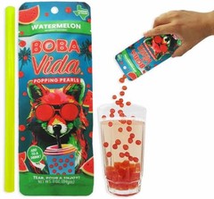 Boba Vida Popping Boba Pearls – Watermelon – 1 Pouch – 3oz