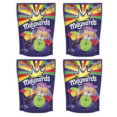 Maynards Wine Gums, 1kg /2.2lbs, per bag, (4 Pack) {Imported From Canada}
