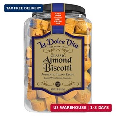 Classic Almond Italian Biscotti Cookies, Gourmet Coffee & Tea Dipping Snack, …