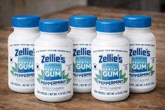Zellies Peppermint Xylitol Dental Gum (5 Pack)