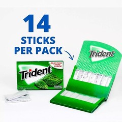 Trident Spearmint Sugar Free Gum, 12 Packs of 14 Pieces (168 Total Pieces)