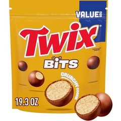 Twix Bits Crunchy Cookie Chocolatey Candy, Value Size, 19.3 oz.