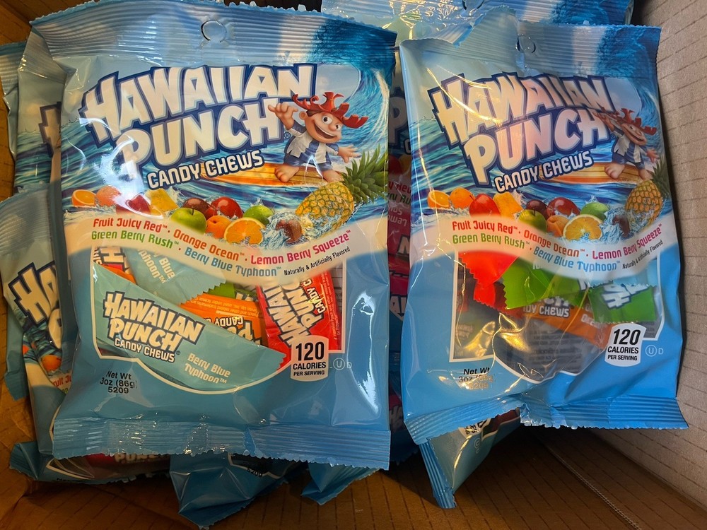 Hawaiian Punch Candy Chews 18 Bags 3 Ounces Each