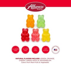 Albanese World’s Best 5 Natural Flavor Gummi Bears, 5lbs of Candy