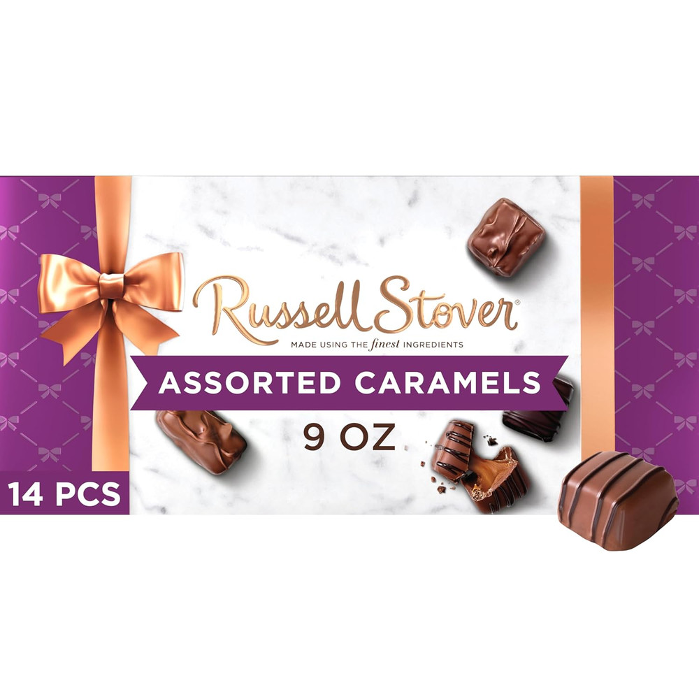 Russell Stover Assorted Caramels in Milk and Dark Chocolate, Mother’S Day Chocol