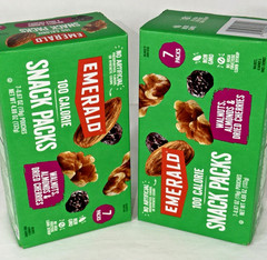 Emerald Nuts 100 Calorie Packs Walnuts, Almonds & Dried Cherries 2 boxes of 7