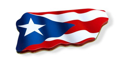 PR Flag Galletas de Mantequilla, Lata Metálica en Forma de Mapa de Puerto Rico
