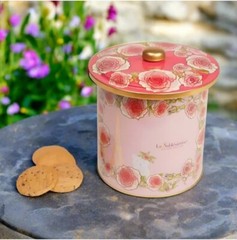 La Sablesienne, Morning in Paris Round Tin of 2 French Butter Cookie Assortments