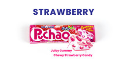 Uha Puccho Puchao Japanese Chewy Candy Stick, 5 packs Strawberry Flavor 50g x 10